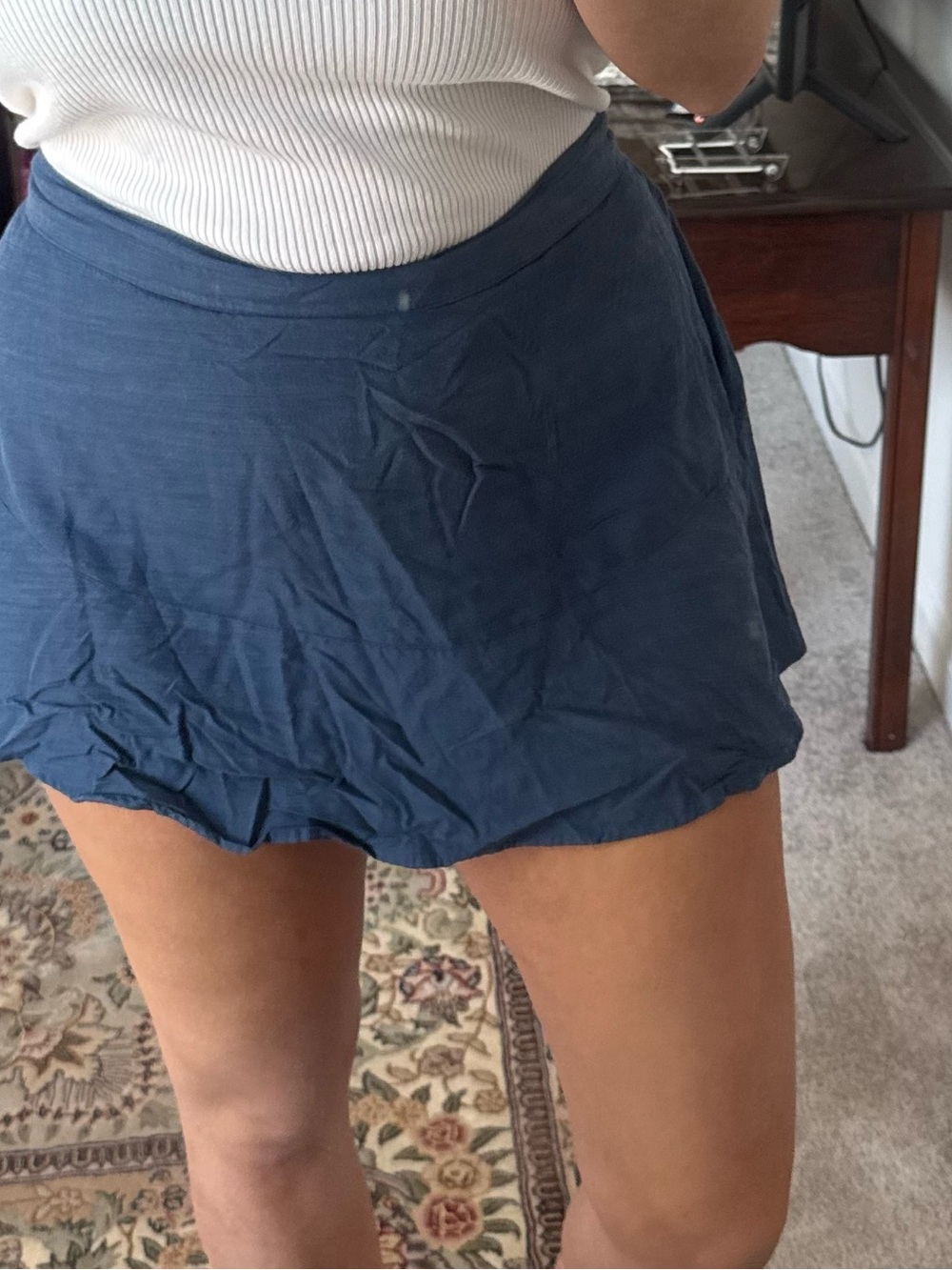 LC Lauren Conrad Navy Blue Pull-On Skort